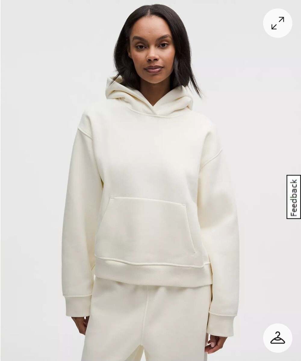 Lululemon Steady State SuperLoft Hoodie Size XL Coconut Ivory